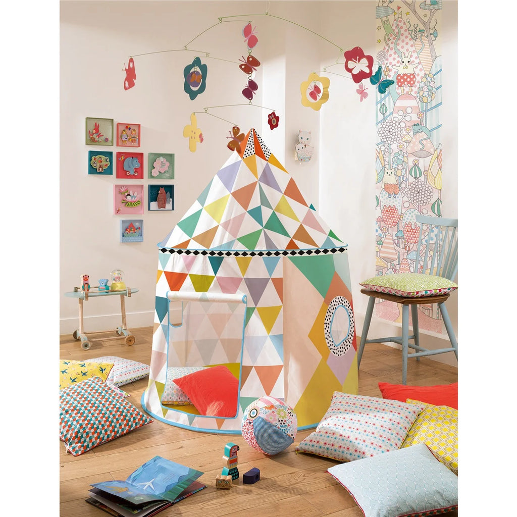 Multicolored tent