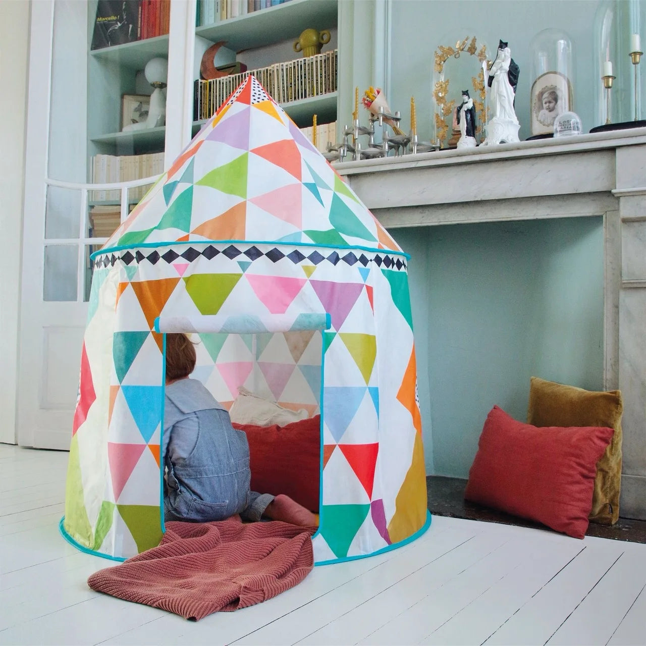 Multicolored tent