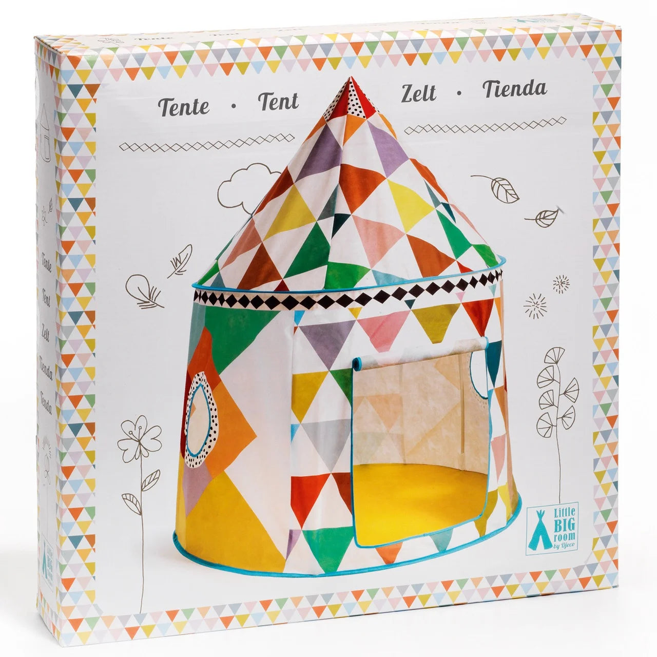 Multicolored tent