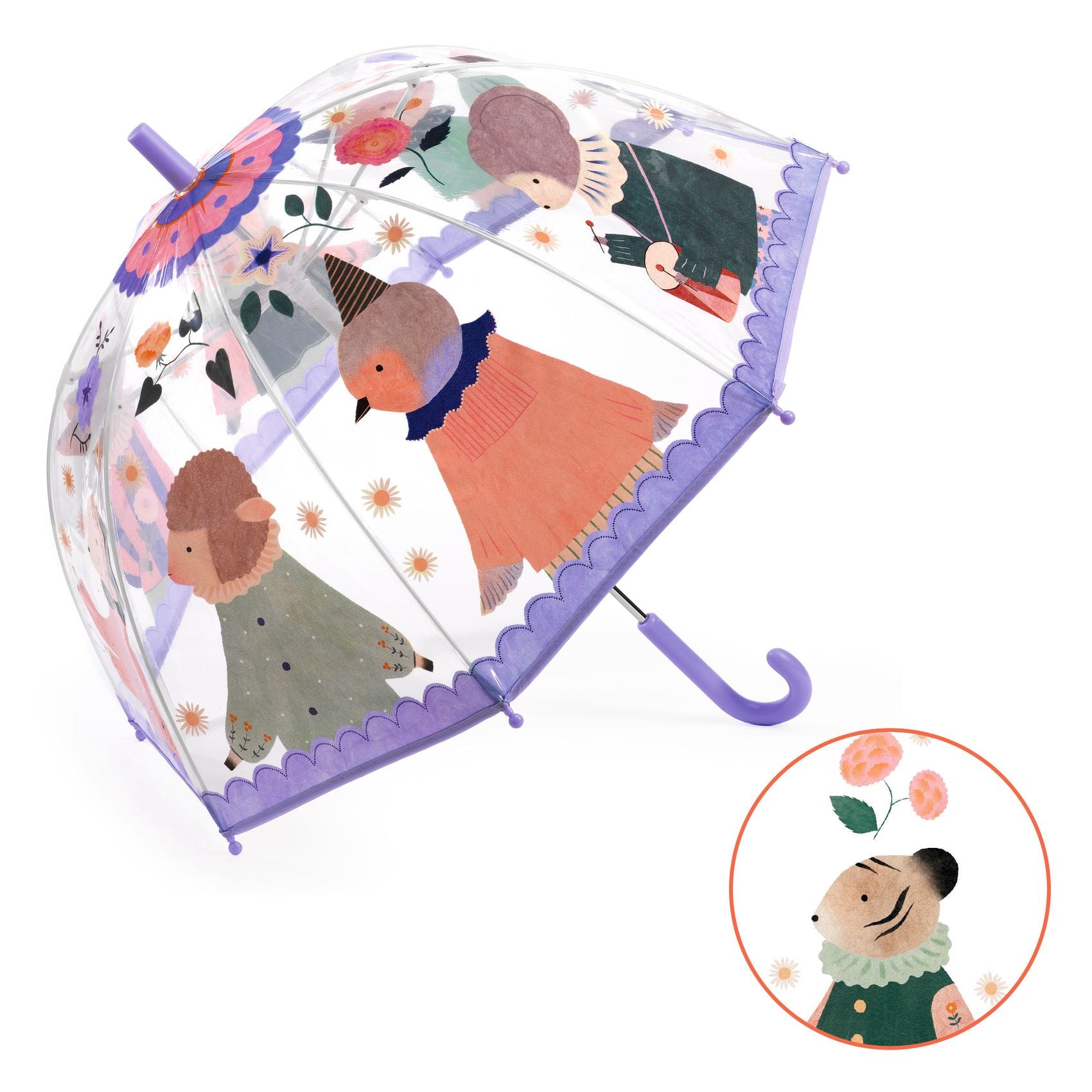 Djeco | Ombrello trasparente Musicisti per bambini