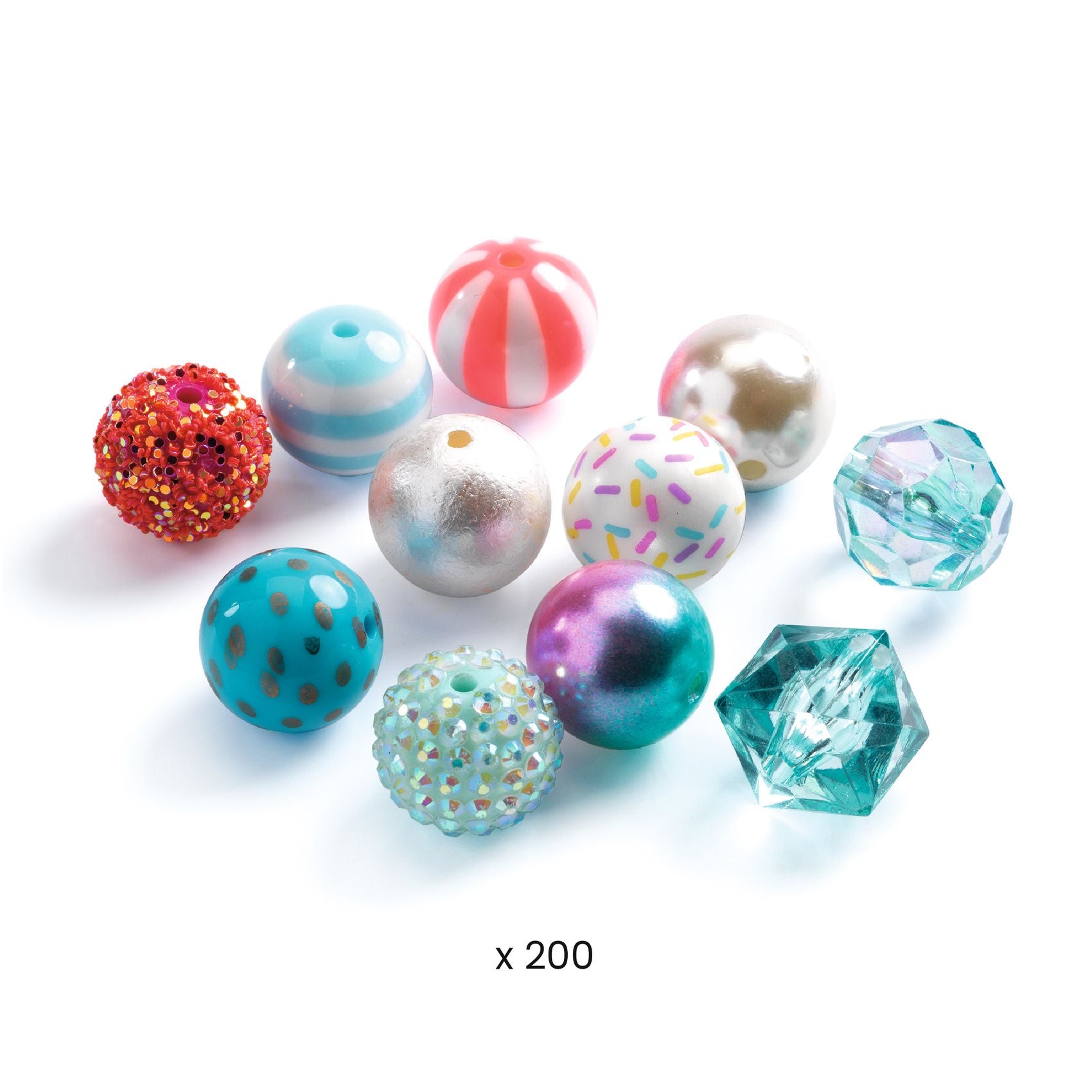 Djeco | Set perline a bolla Argento, 200pz