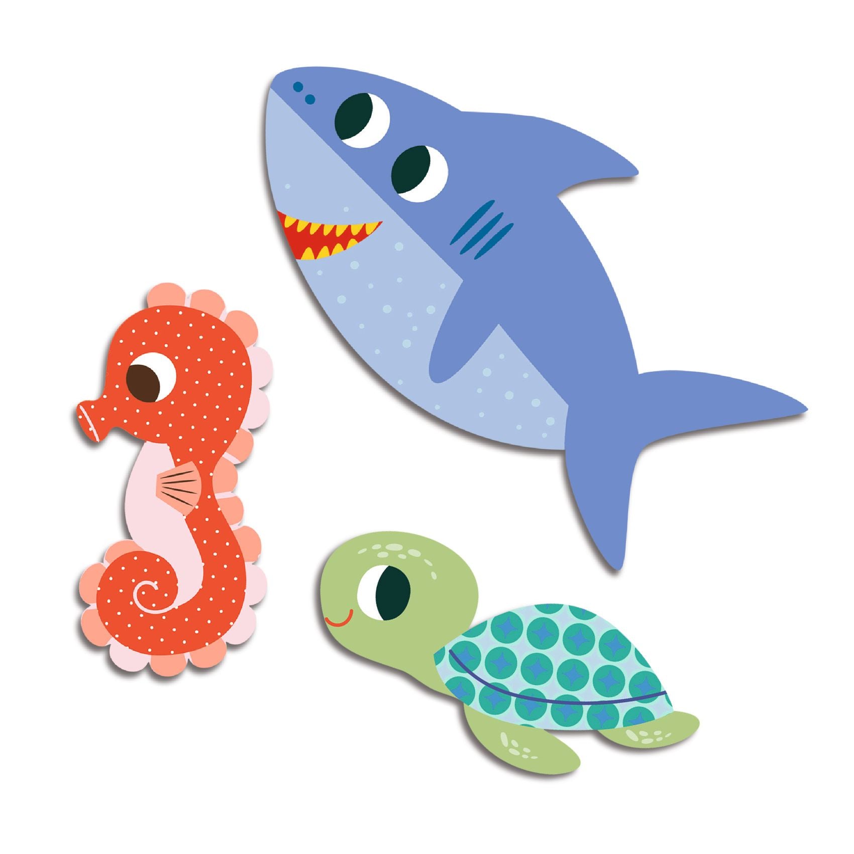 I miei primi adesivi grandi, Animali del mare | Djeco