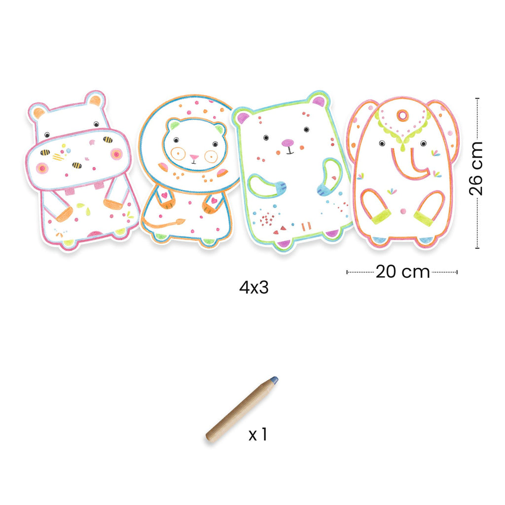 Colorare senza sbagliare, Animali selvatici | Djeco