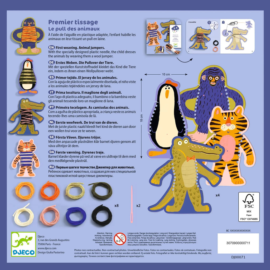Premier tissage - Les pulls des animaux