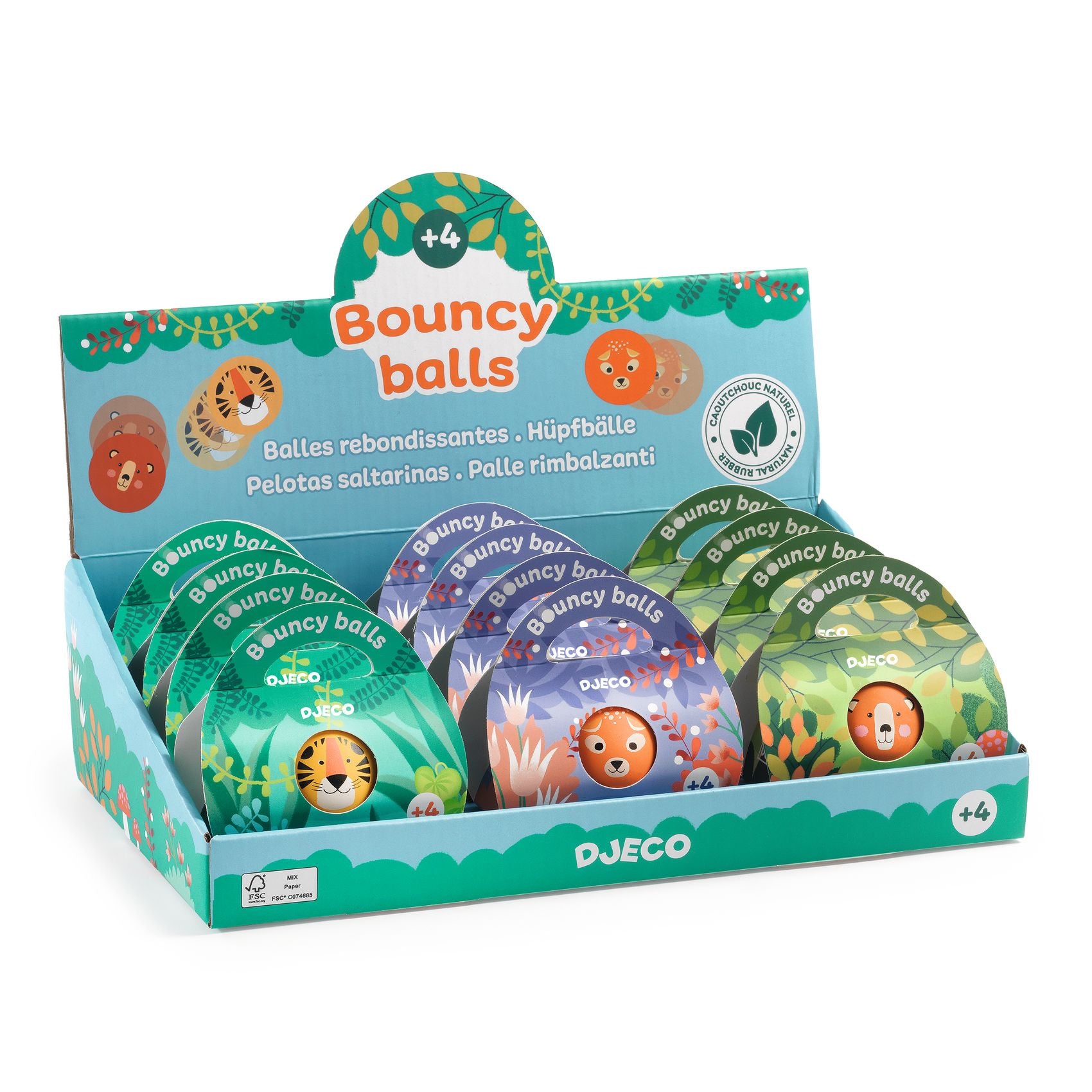 Bouncy balls in natural rubber, Wild