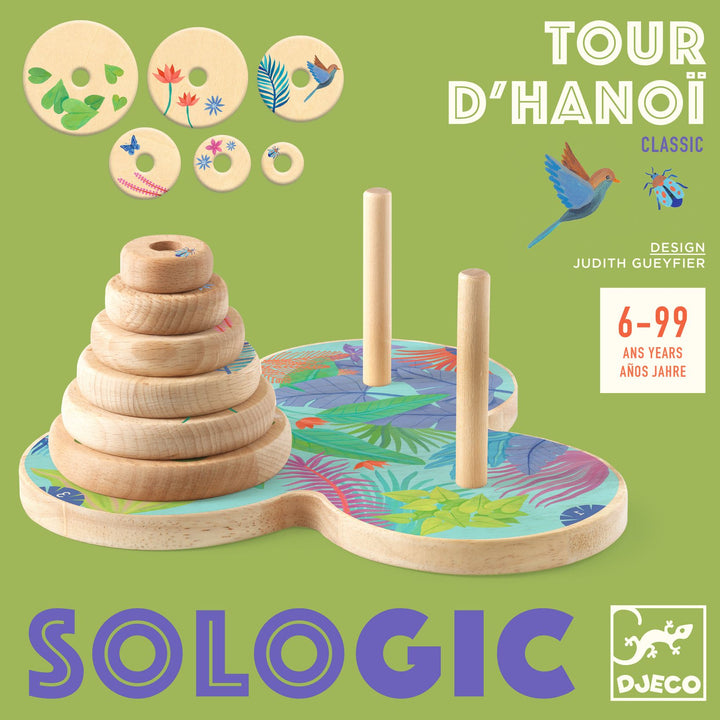 Gioco di pazienza e logica in legno, Tour d'Hanoï