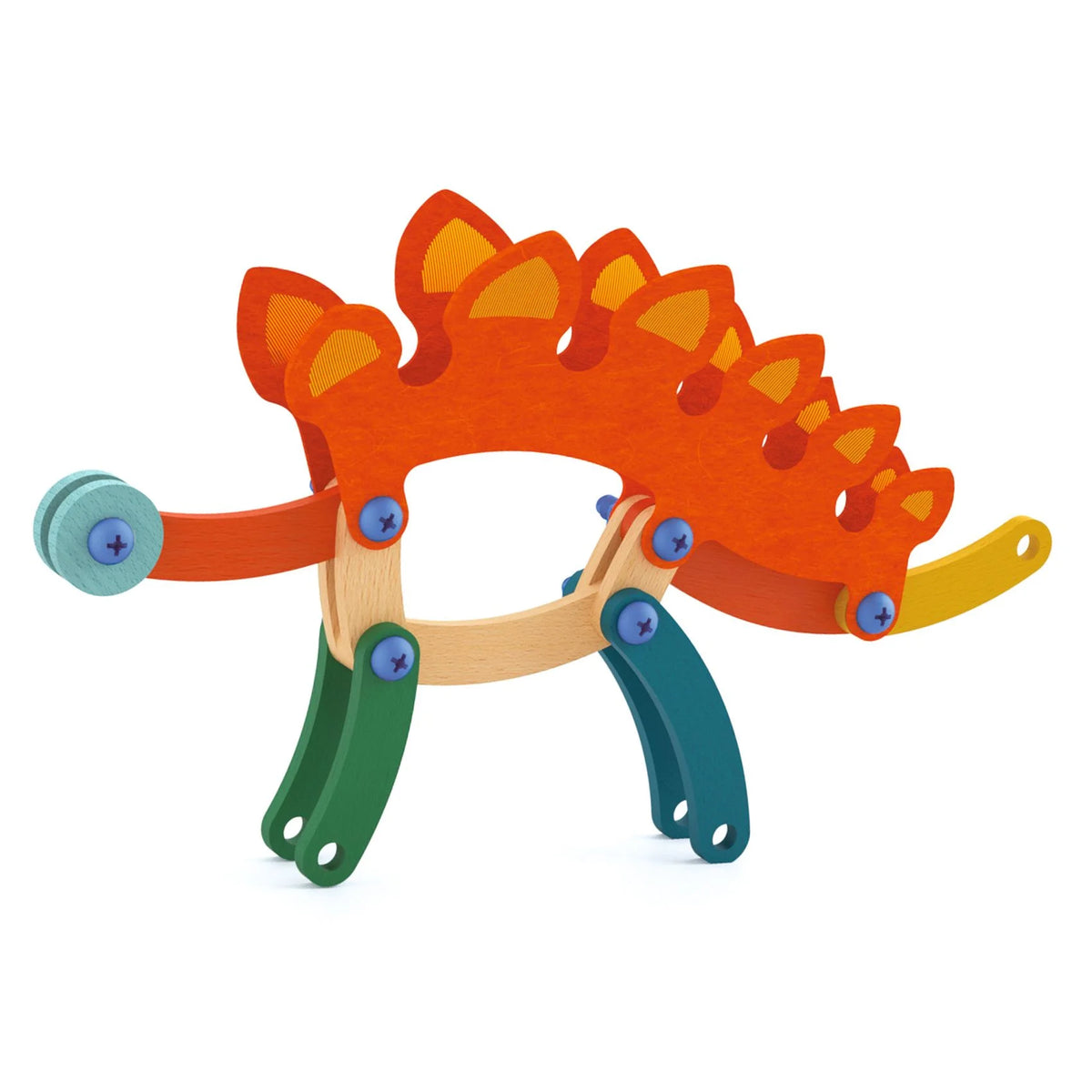 Wood and felt construction set, Buildo Dinos
