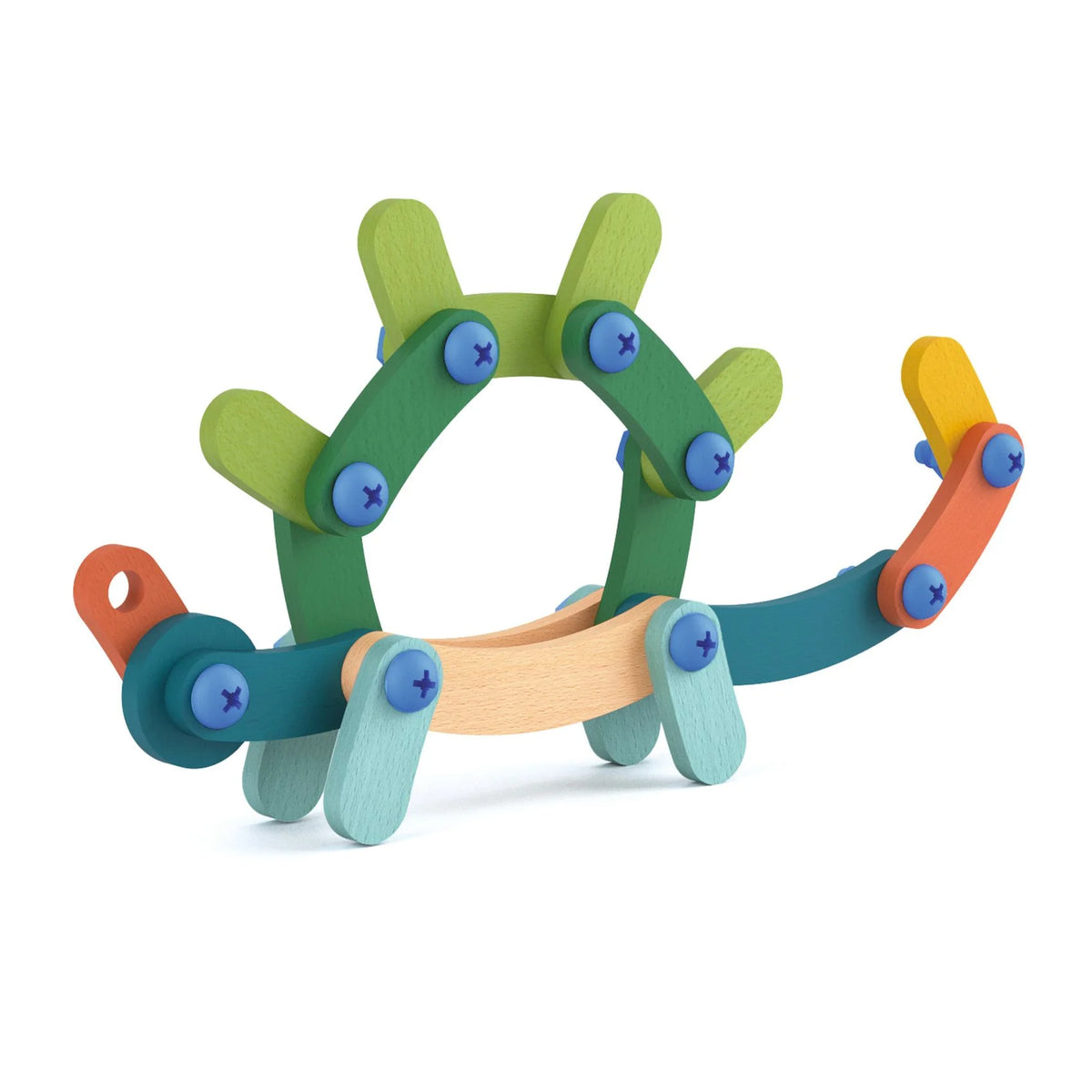 Wood and felt construction set, Buildo Dinos