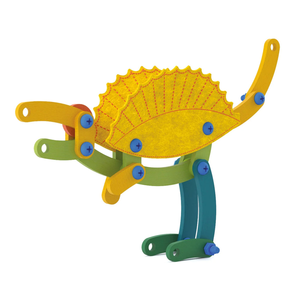 Wood and felt construction set, Buildo Dinos