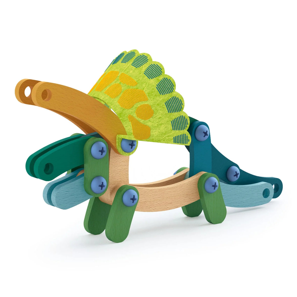 Wood and felt construction set, Buildo Dinos