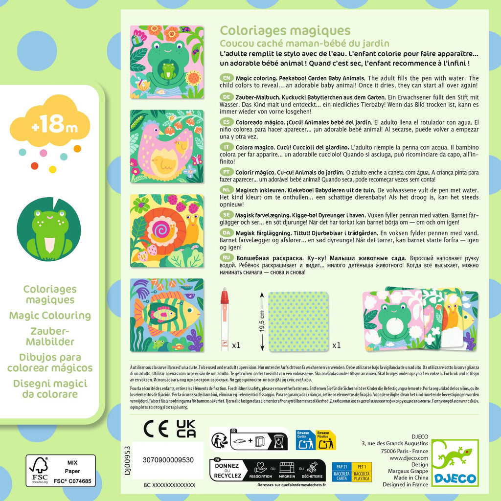 Disegni magici da colorare con acqua - Cucù! giardino