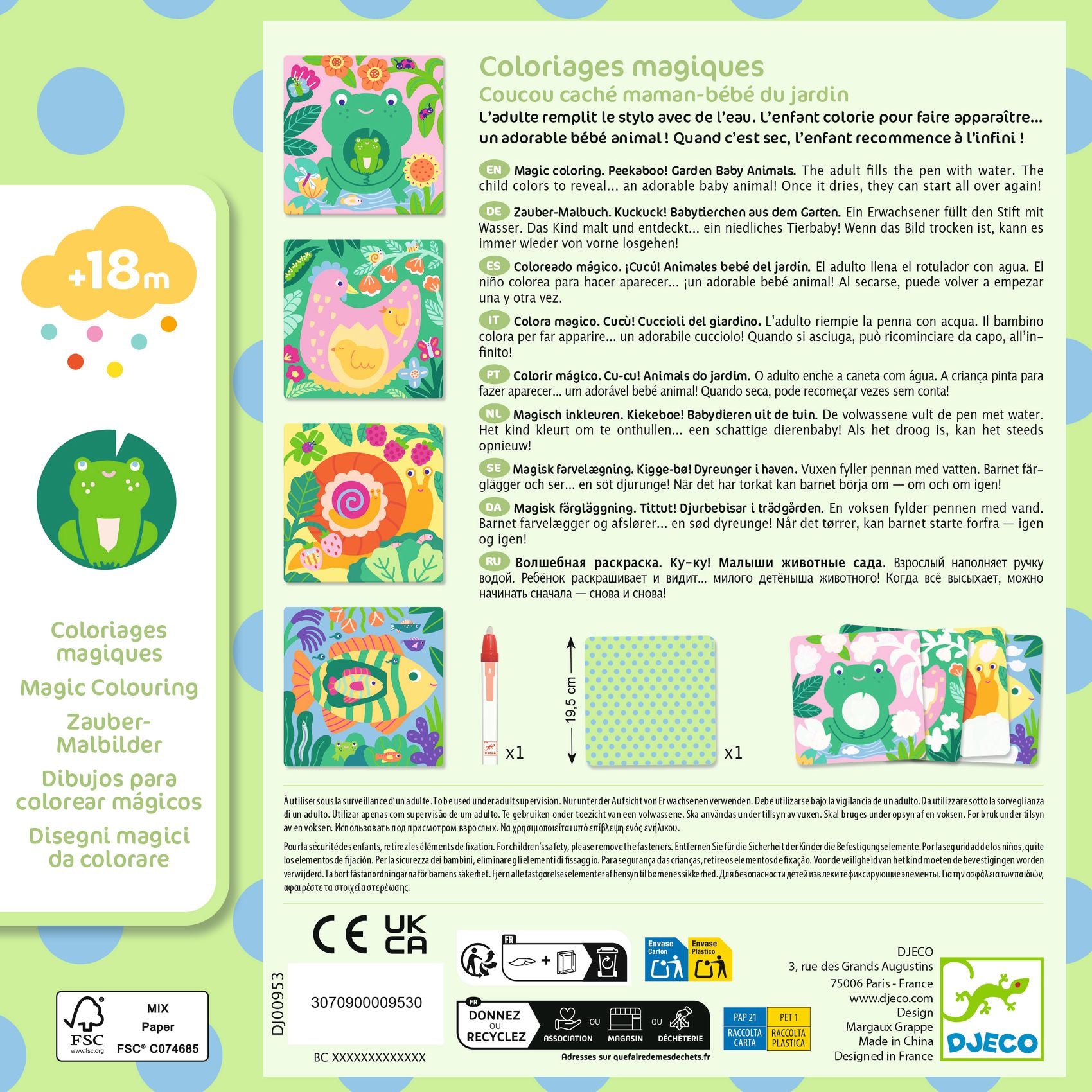Disegni magici da colorare con acqua - Cucù! giardino