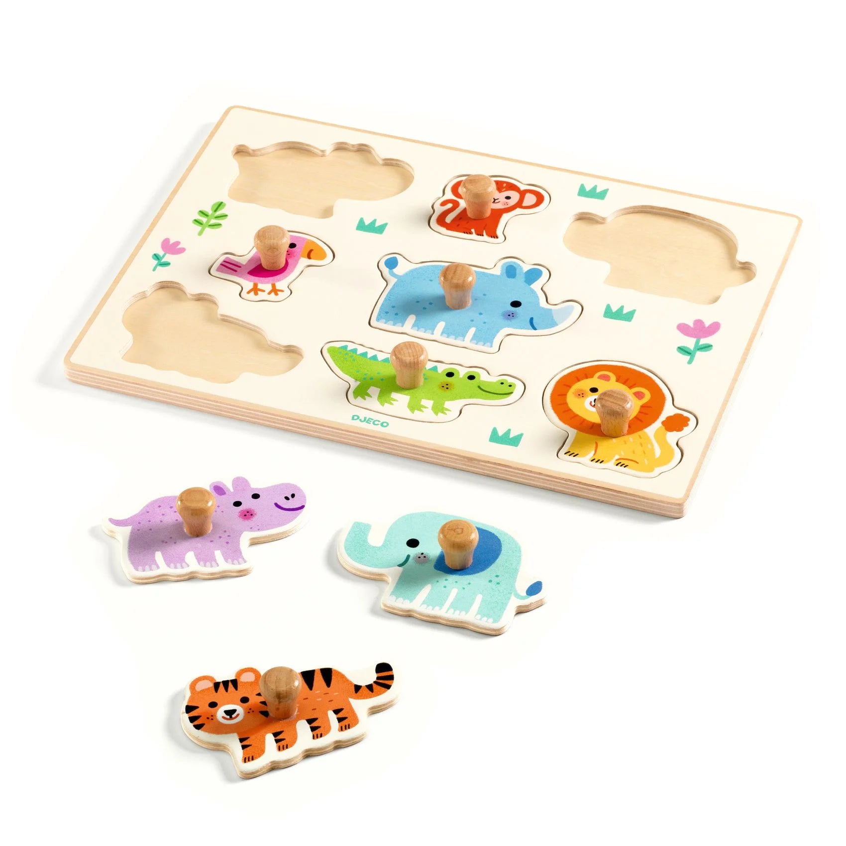 Puzzle ad incastro in legno, Hippo'n'Co