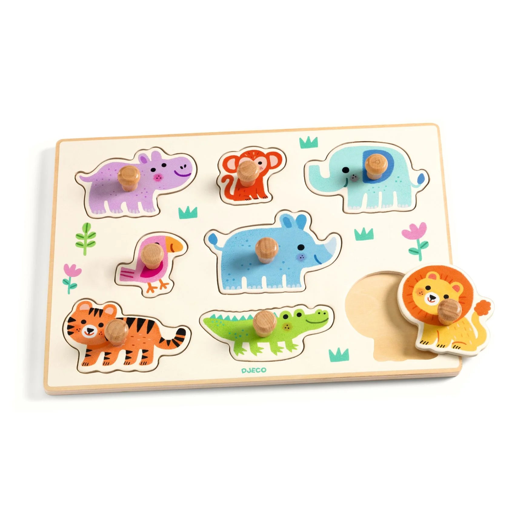 Puzzle ad incastro in legno, Hippo'n'Co
