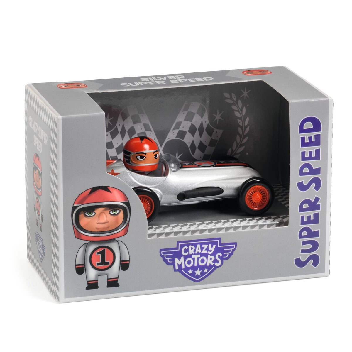 Voiture en métal, Silver Super Speed - Crazy Motors