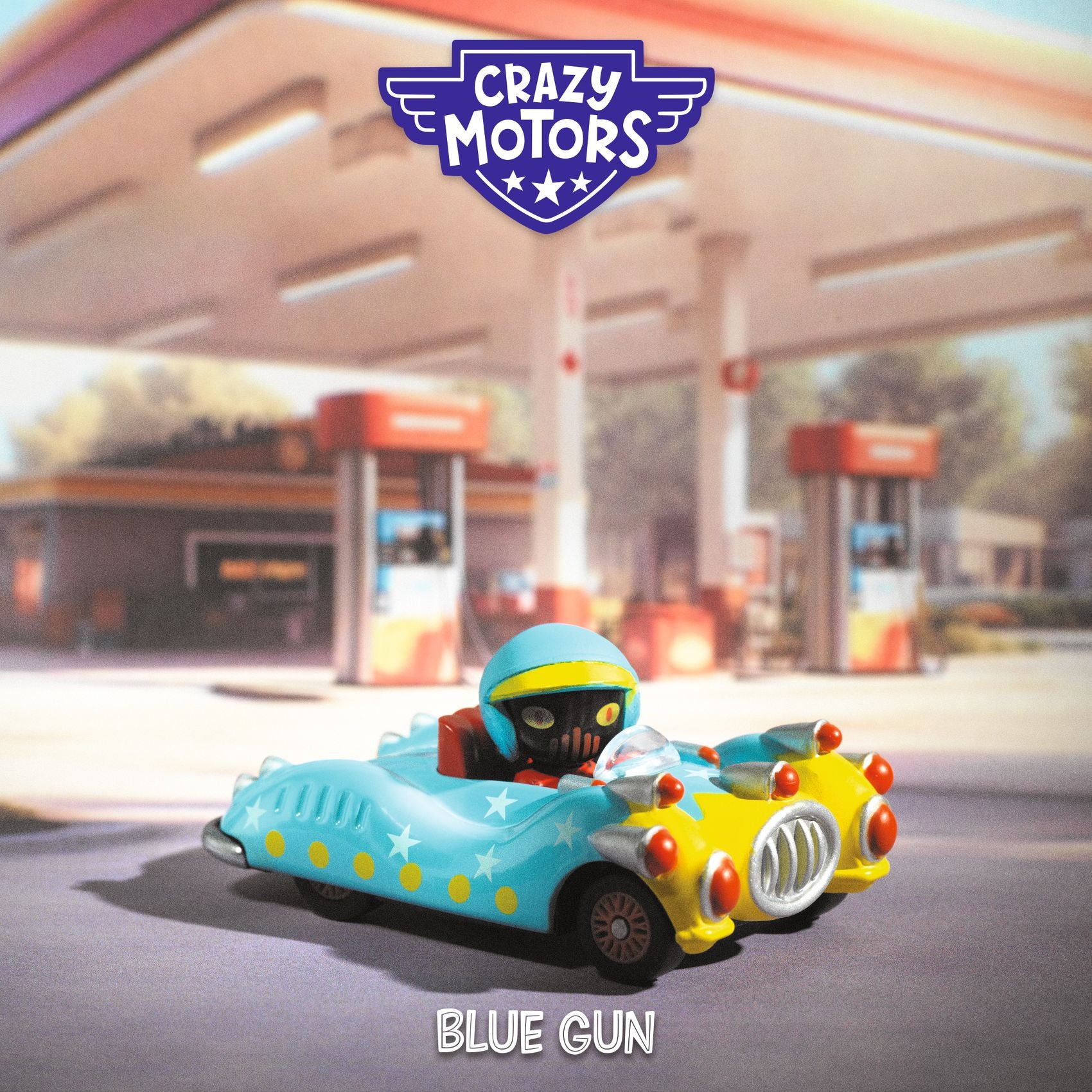 Voiture miniature en métal, Blue Gun - Crazy Motors