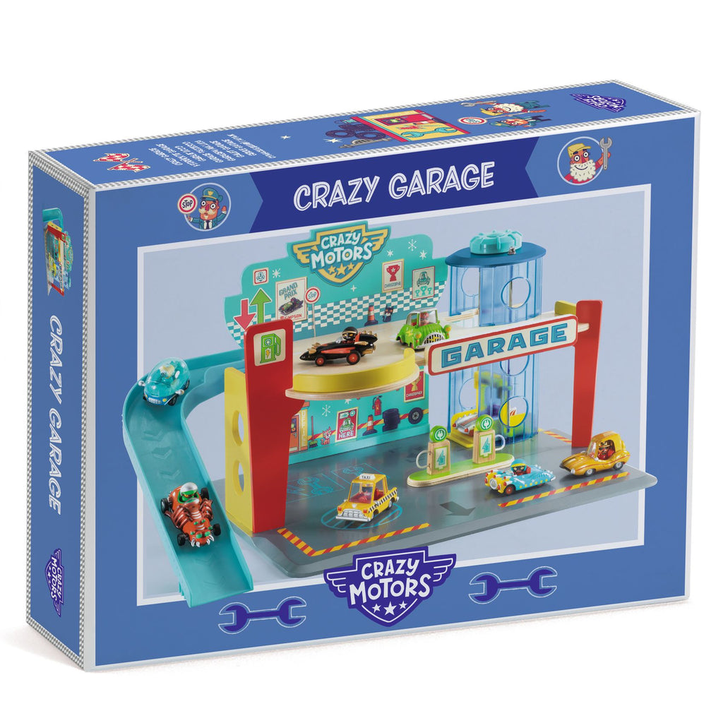 Garage in legno per macchinine Crazy Motors