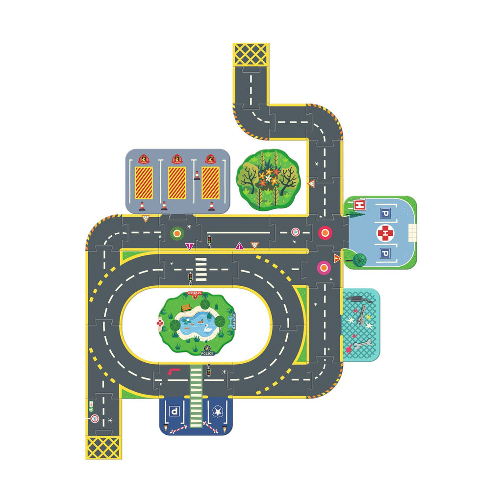 Puzzl'Up Gigante Crazy Motors, Città 28pz + 6 pz