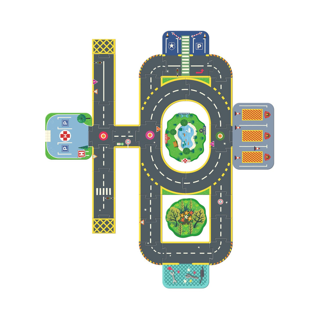 Puzzl'Up Gigante Crazy Motors, Città 28pz + 6 pz