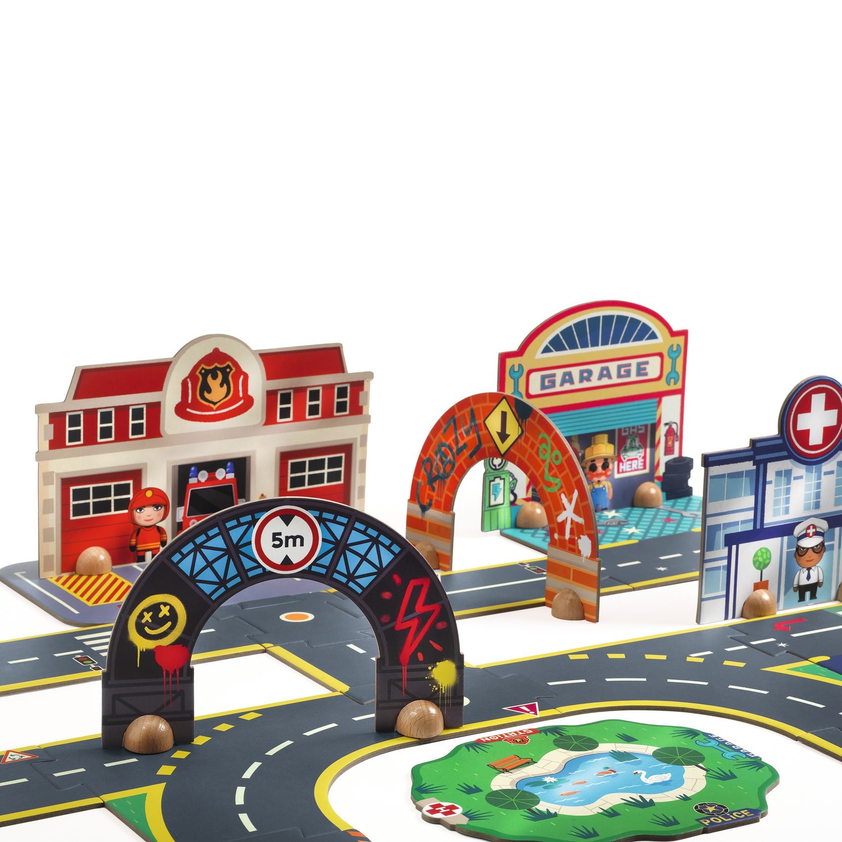 Puzzl'Up Gigante Crazy Motors, Città 28pz + 6 pz