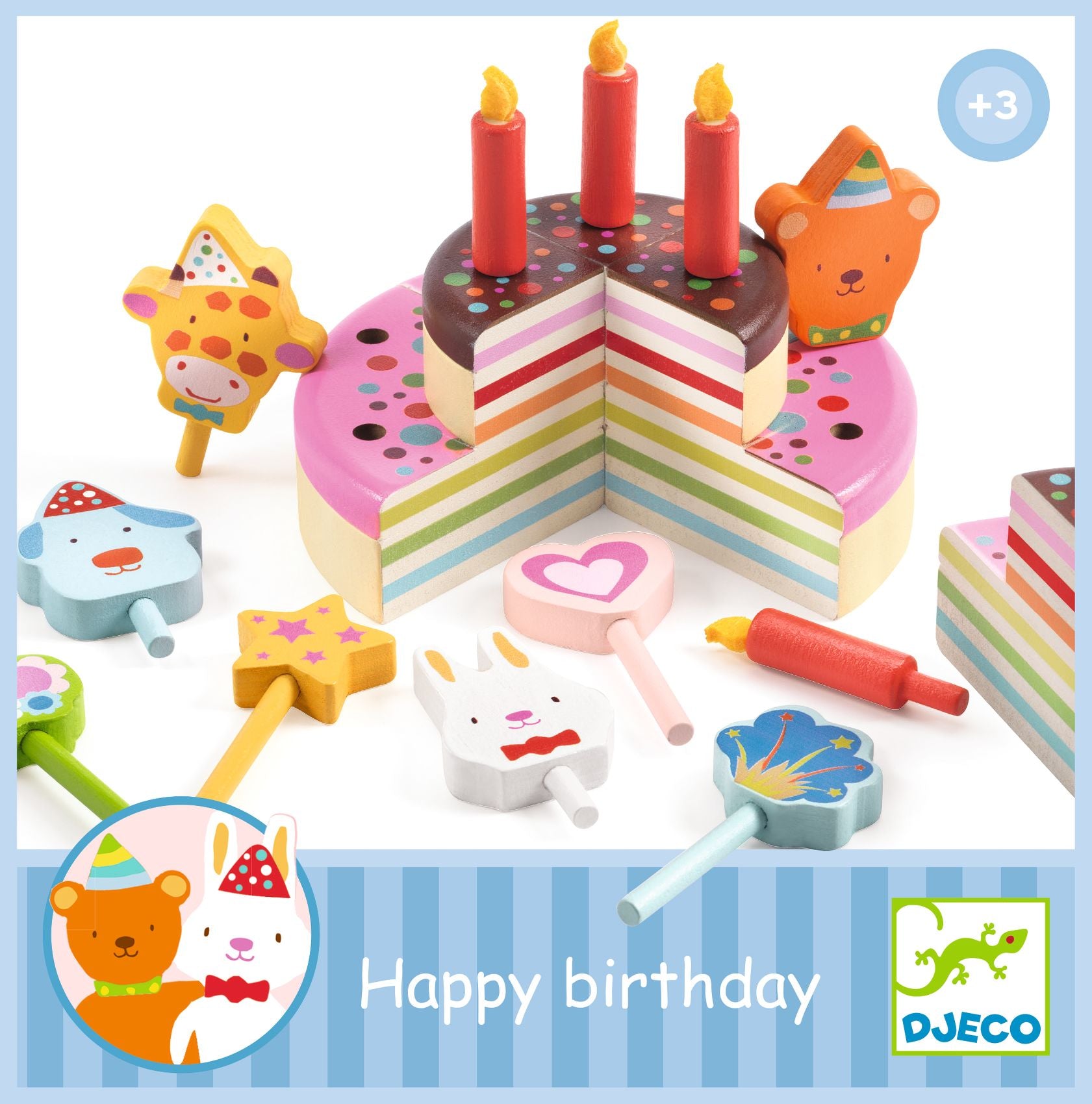 Role Play Wooden Birthday Cake to Decorate