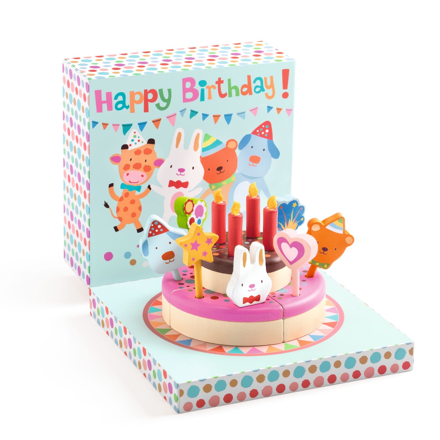 Role Play Wooden Birthday Cake to Decorate