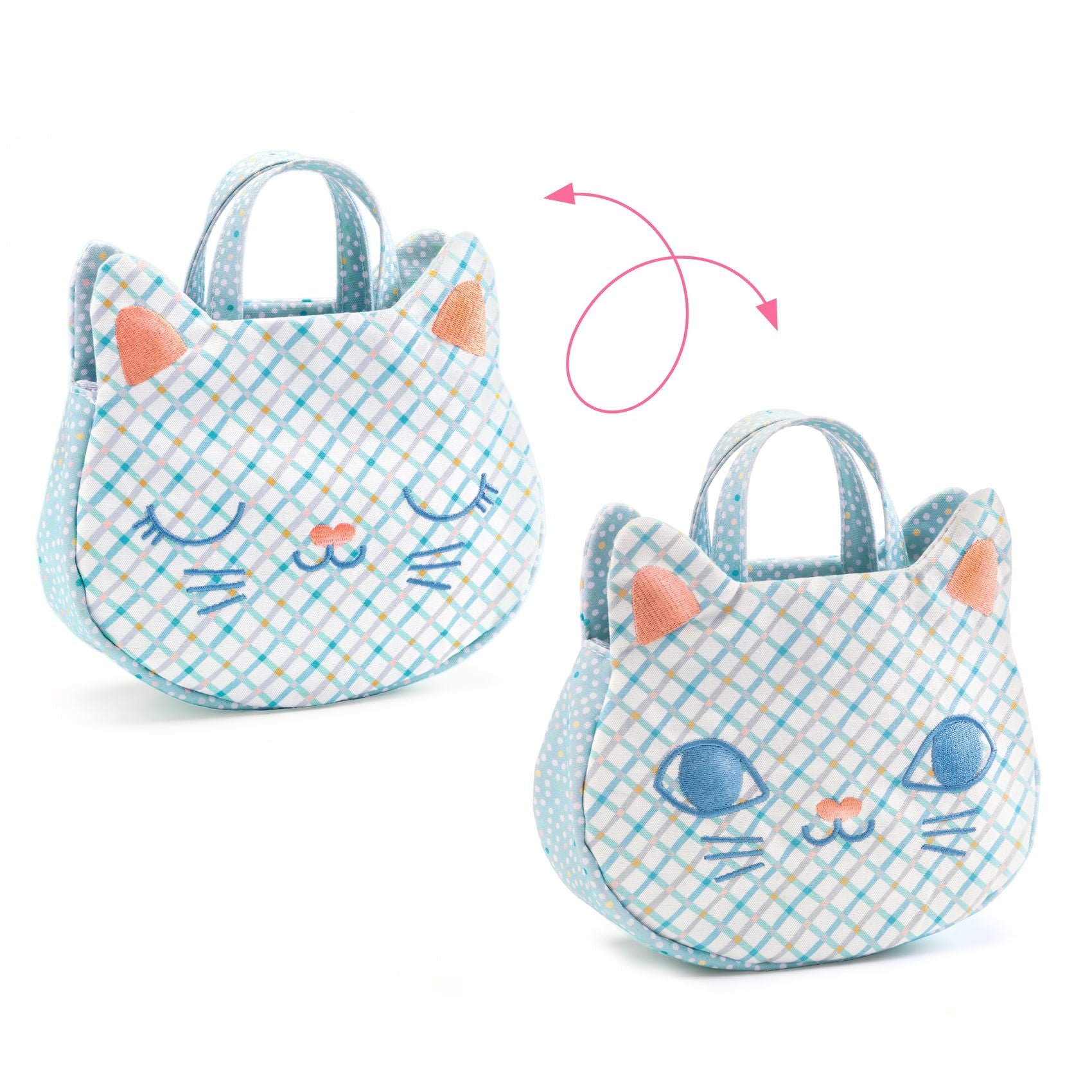 Borsa con accessori in legno, Gattino
