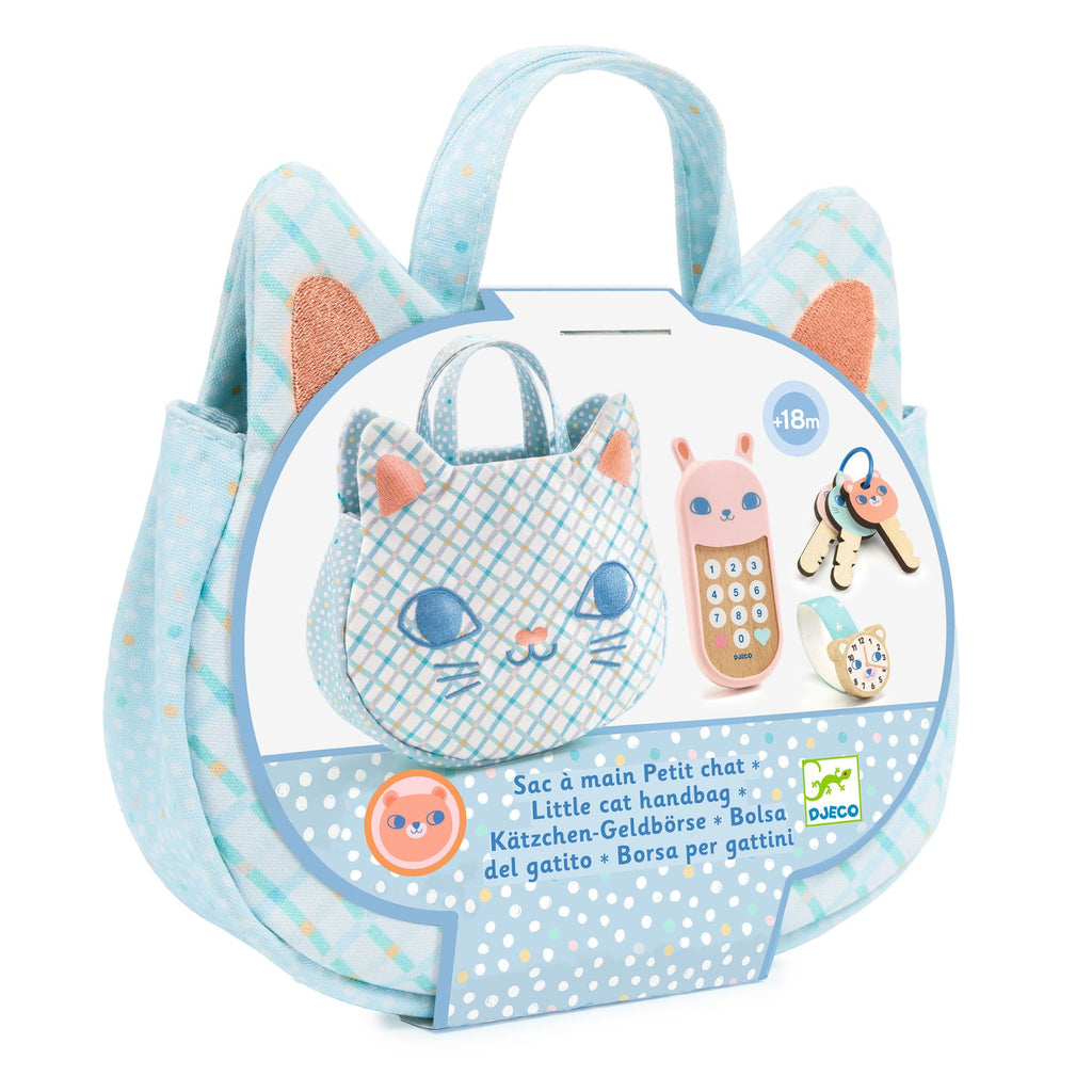 Borsa con accessori in legno, Gattino