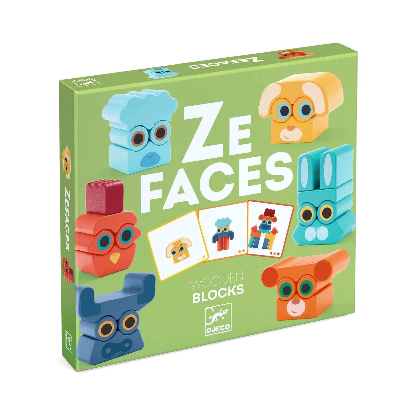 Ze Faces - Blocs de bois