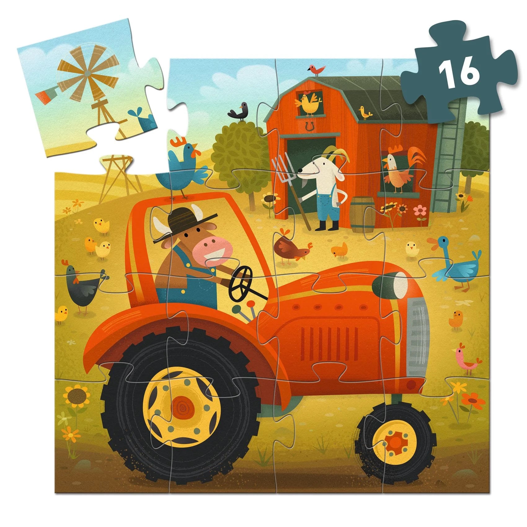 Puzzle Tracteur, 16 pcs
