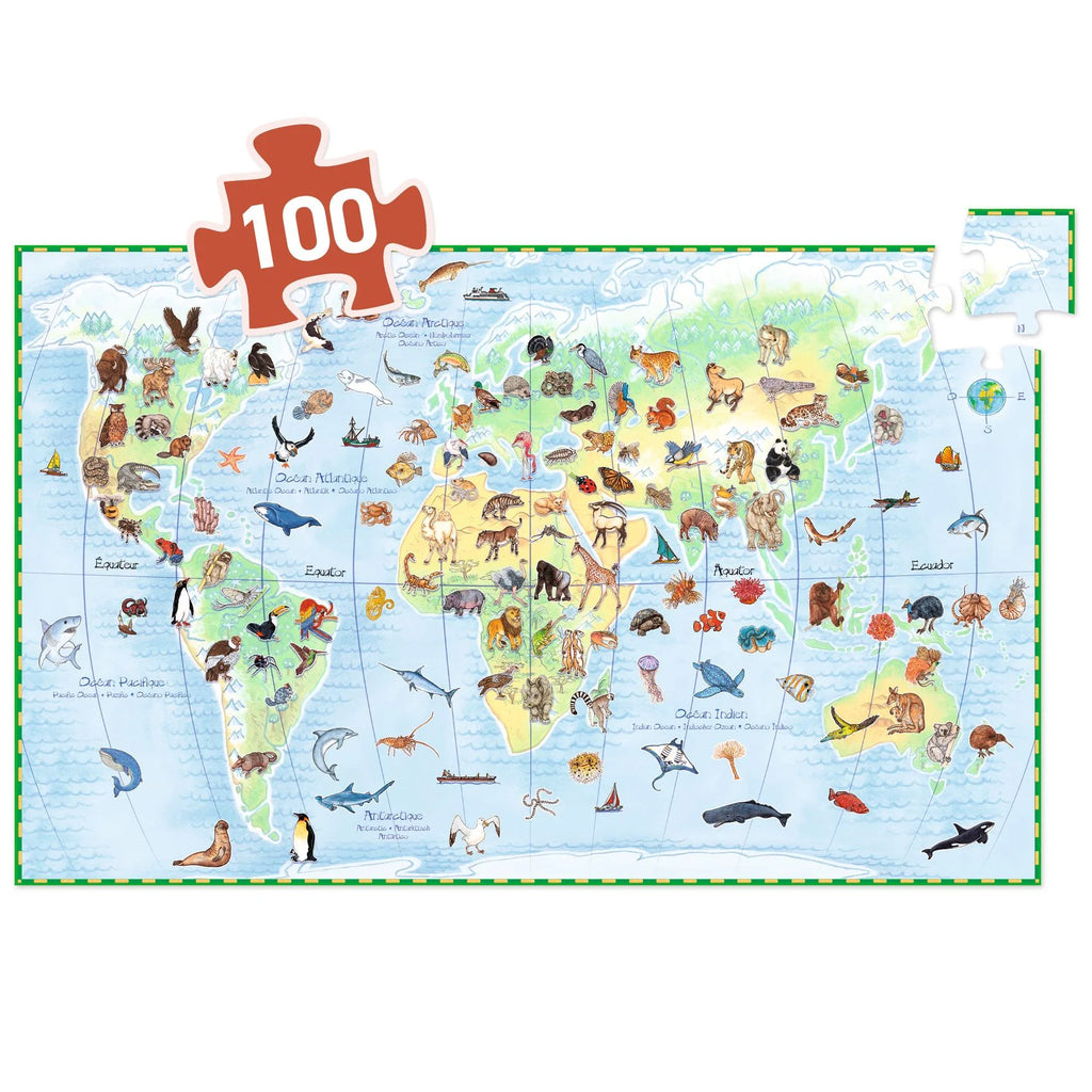 Puzzle osservazione, Gli animali del mondo - 100 pezzi