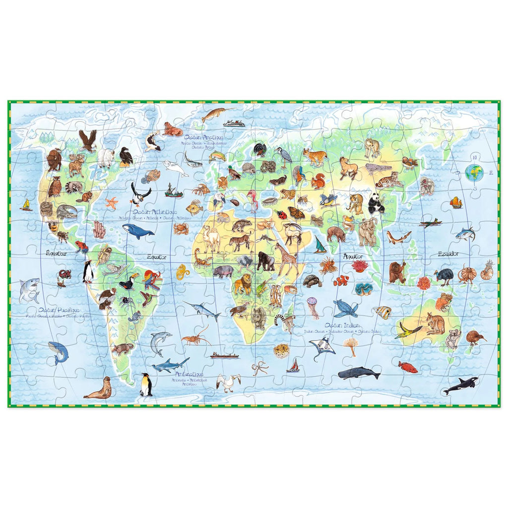 Puzzle osservazione, Gli animali del mondo - 100 pezzi