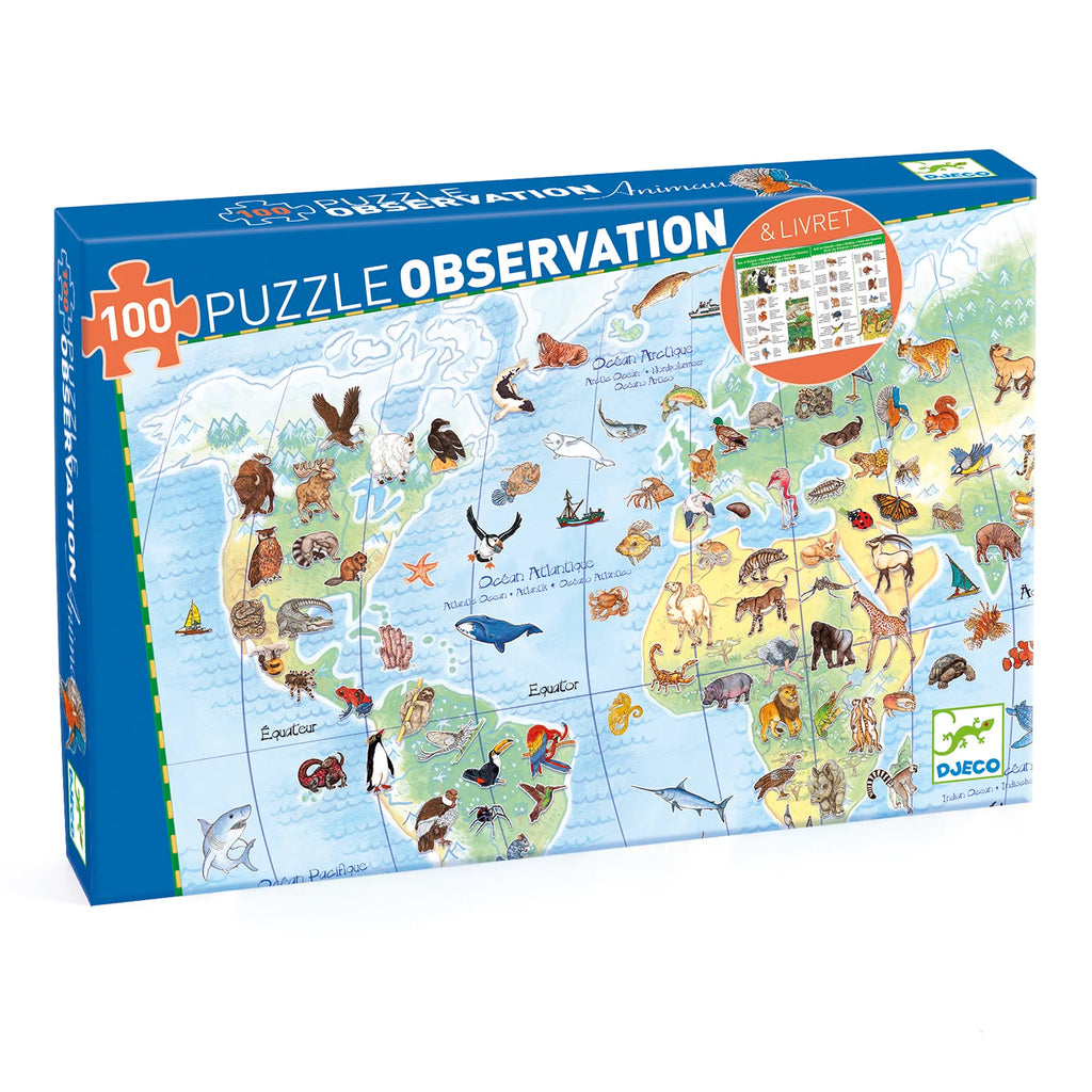 Puzzle osservazione, Gli animali del mondo - 100 pezzi