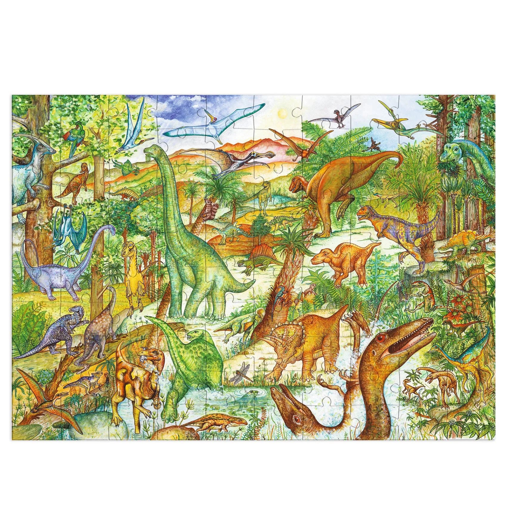 Observation puzzle, Dinosaurs - 100 pieces