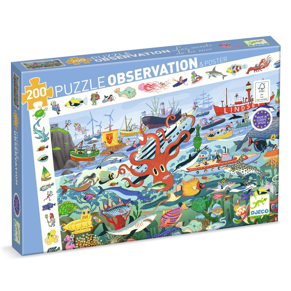 Puzzle d'osservazione I segreti del mare, 200pz