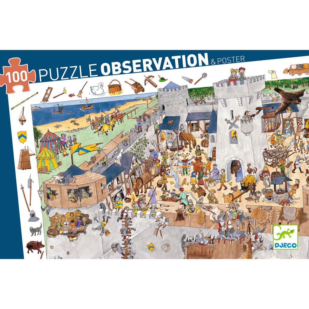 Djeco | Puzzle d'osservazione Il Castello 100pz