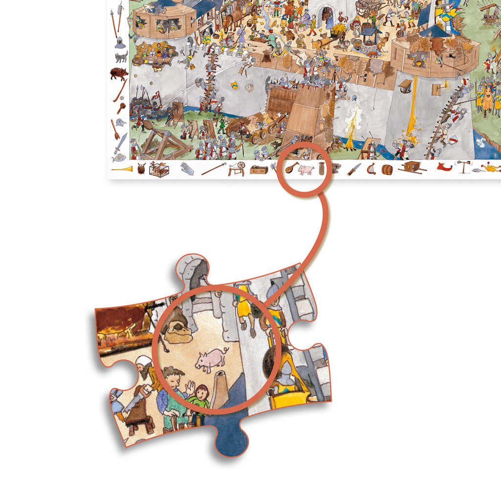 Djeco | Puzzle d'osservazione Il Castello 100pz