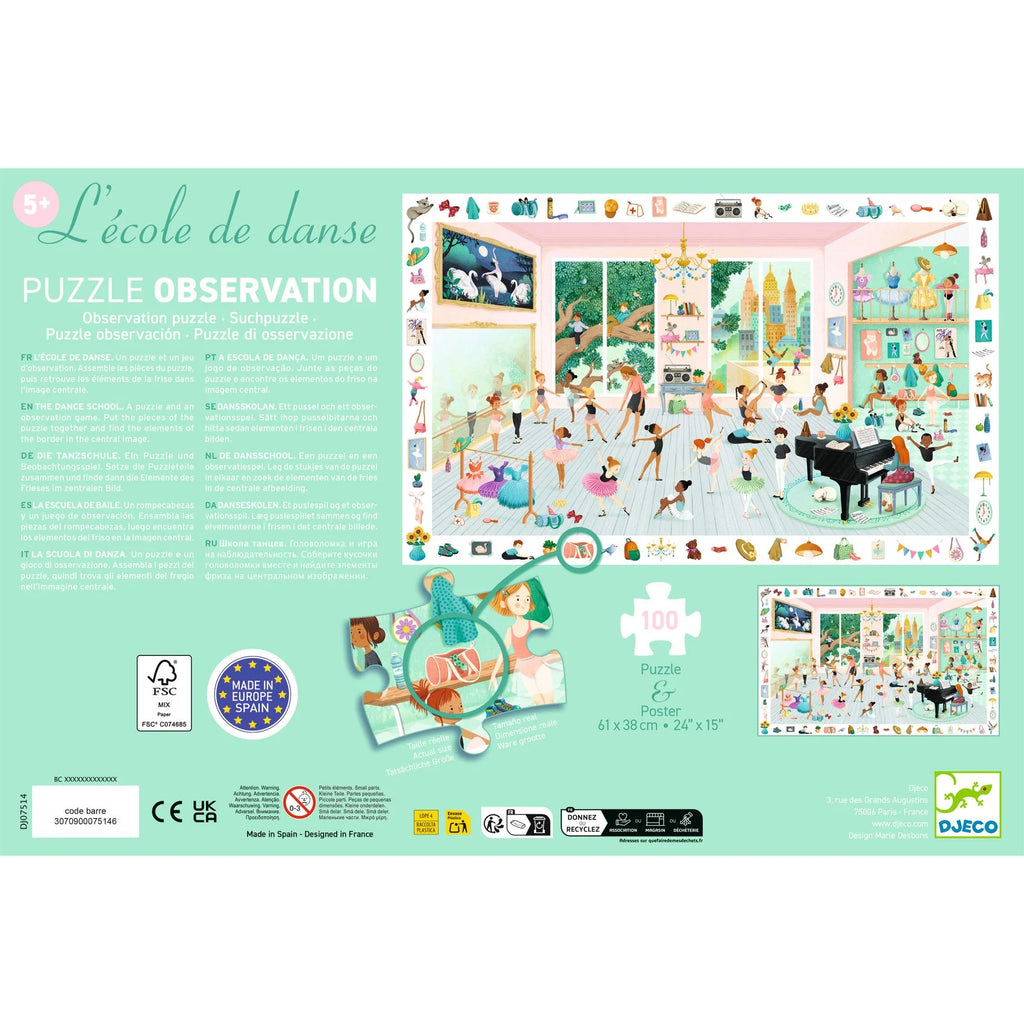 Puzzle osservazione, La scuola di danza - 100 pezzi