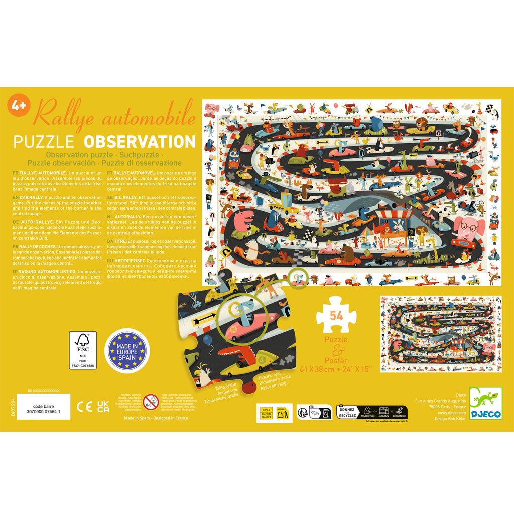 Puzzle d'osservazione Car Rally, 54pz