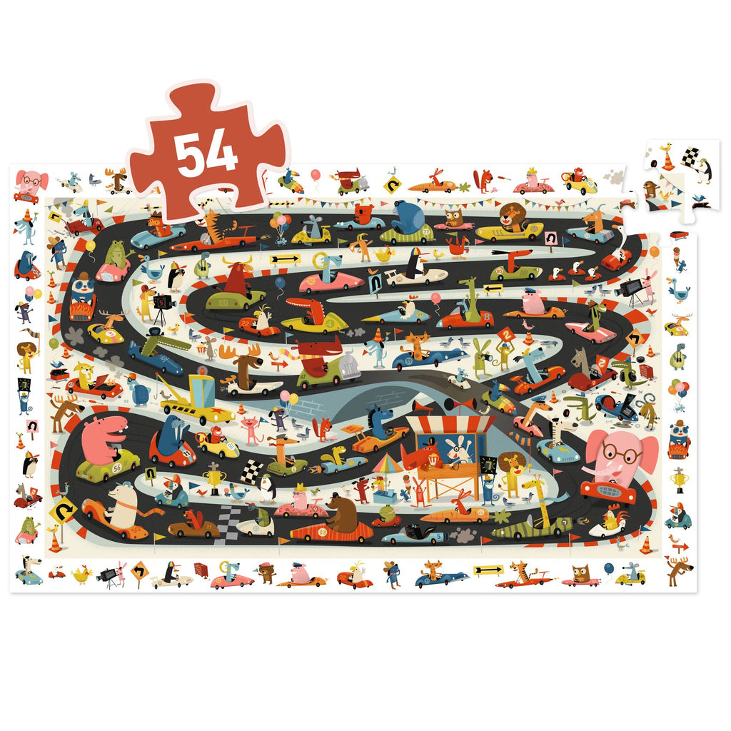 Puzzle d'osservazione Car Rally, 54pz