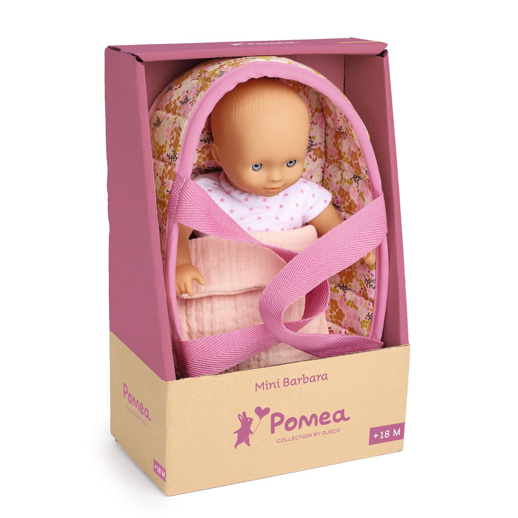 Mini Pomea Barbara doll and cradle