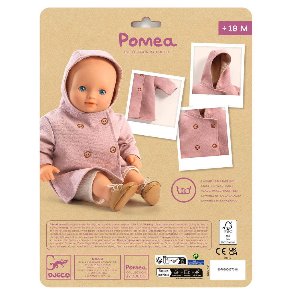 Vestiti per bambole Pomea, Cappotto con cappuccio
