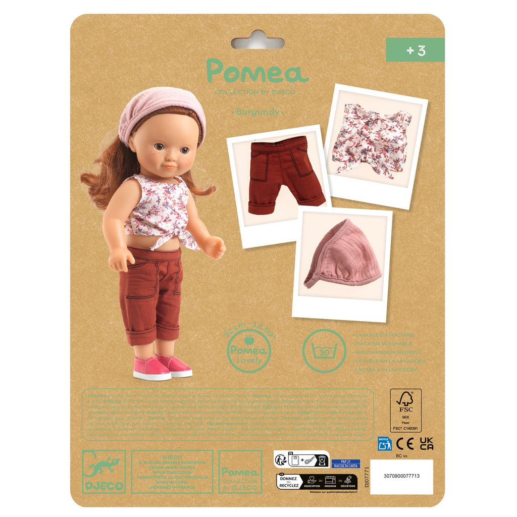 Vestiti per bambole Lovely Pomea, Burgundy