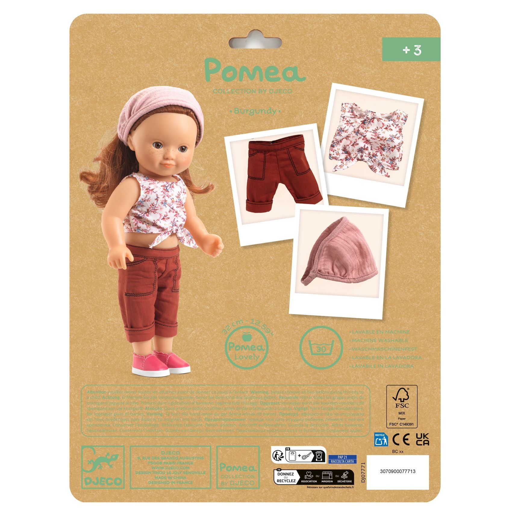 Vestiti per bambole Lovely Pomea, Burgundy