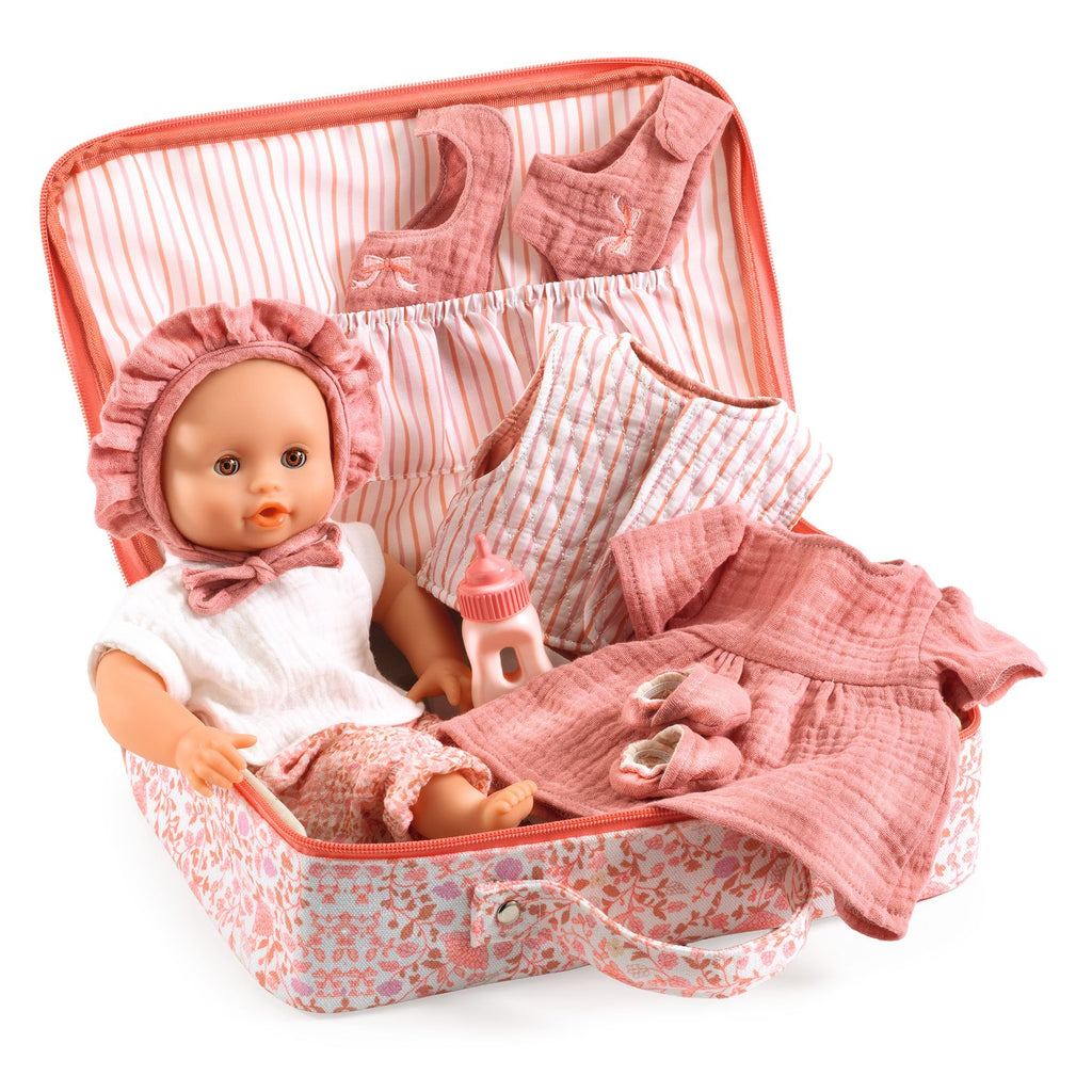 Poupée bébé, valise et accessoires, Pomea Lily