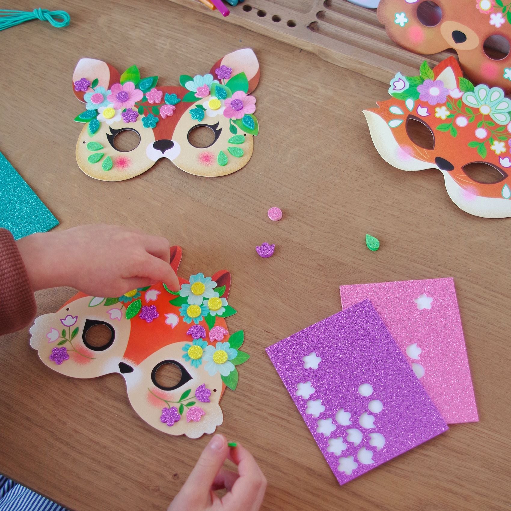 Maschere animali della foresta, Kit creativo fai da te