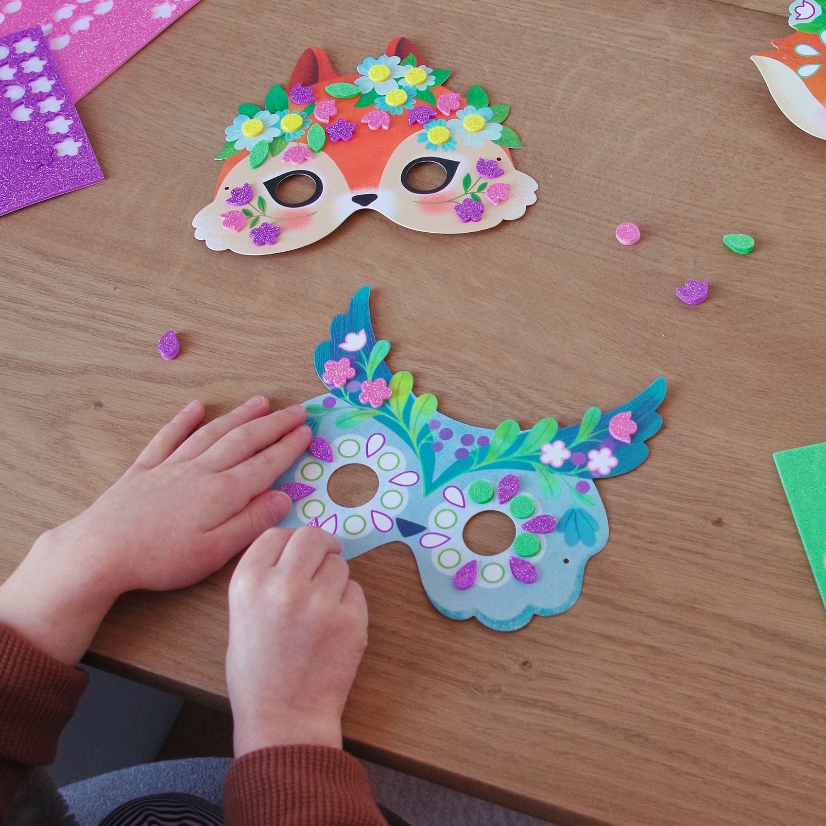Maschere animali della foresta, Kit creativo fai da te