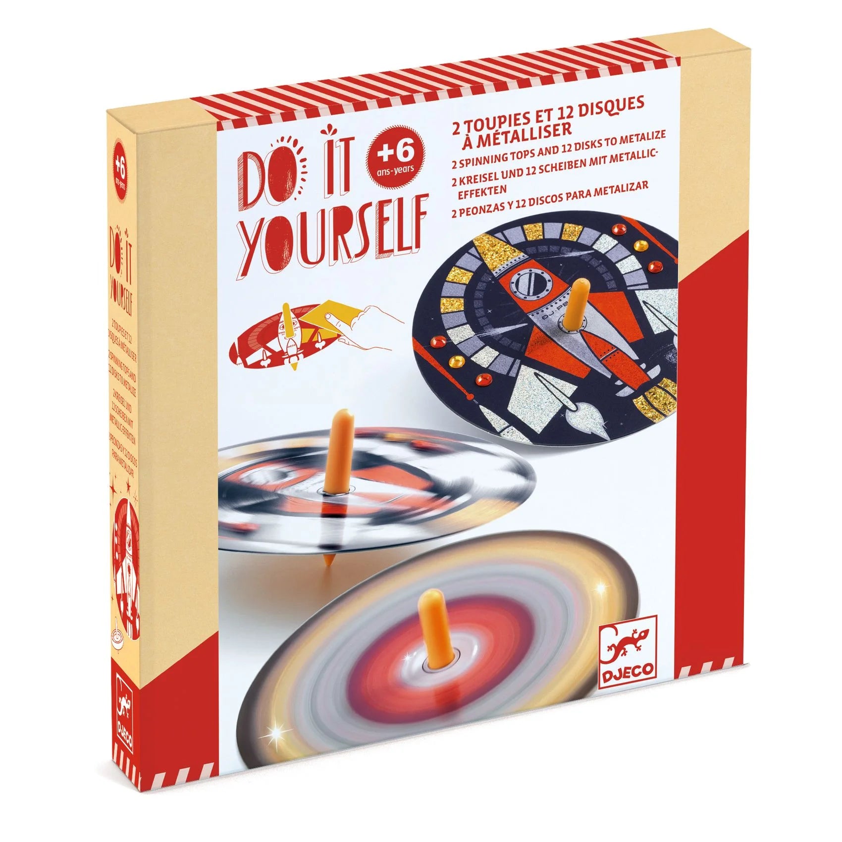 Kit do it yourself, Create 12 spinning tops - Hypno cosmos