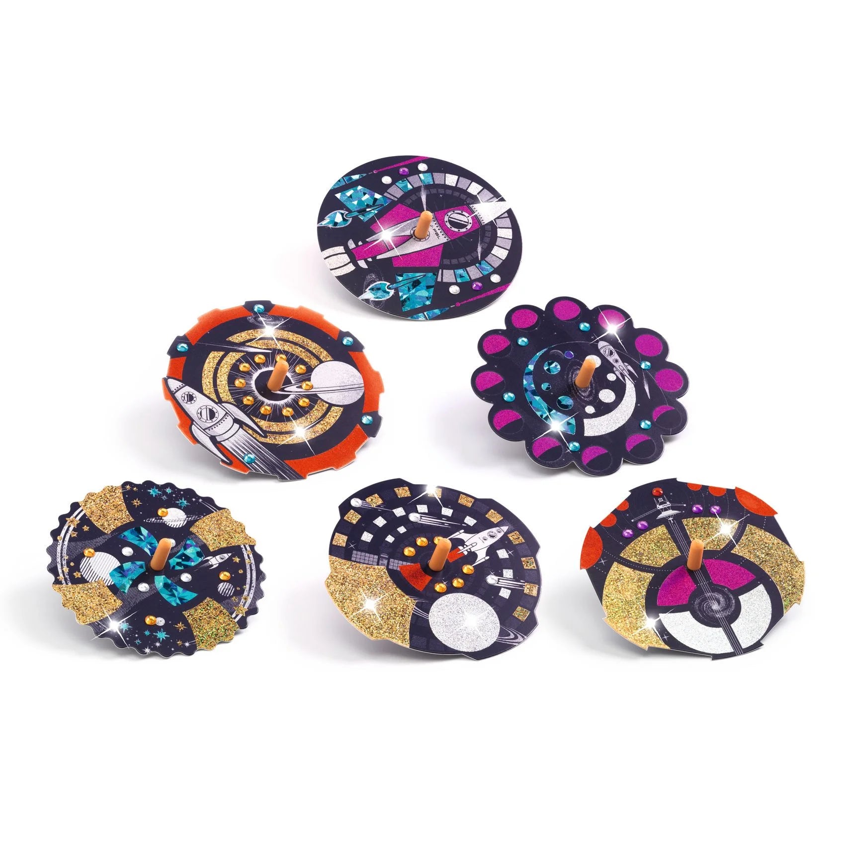 Kit do it yourself, Create 12 spinning tops - Hypno cosmos