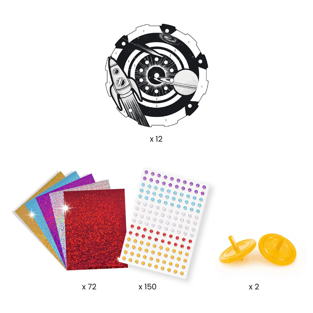 Kit do it yourself, Create 12 spinning tops - Hypno cosmos
